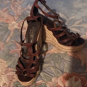 Free Coach Espadrille Leather Strappy Sandal (8)